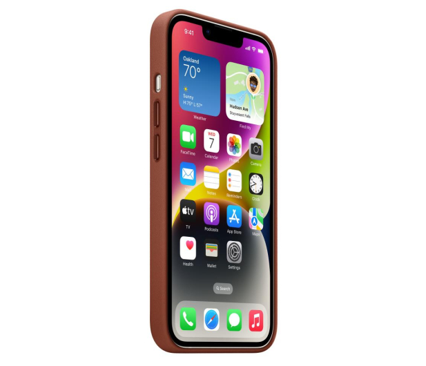APPLE do iPhone 14 Leather Case with MagSafe - Umber - 1070915 - zdjęcie 3